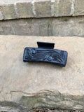 Black Floral Hair Clip 