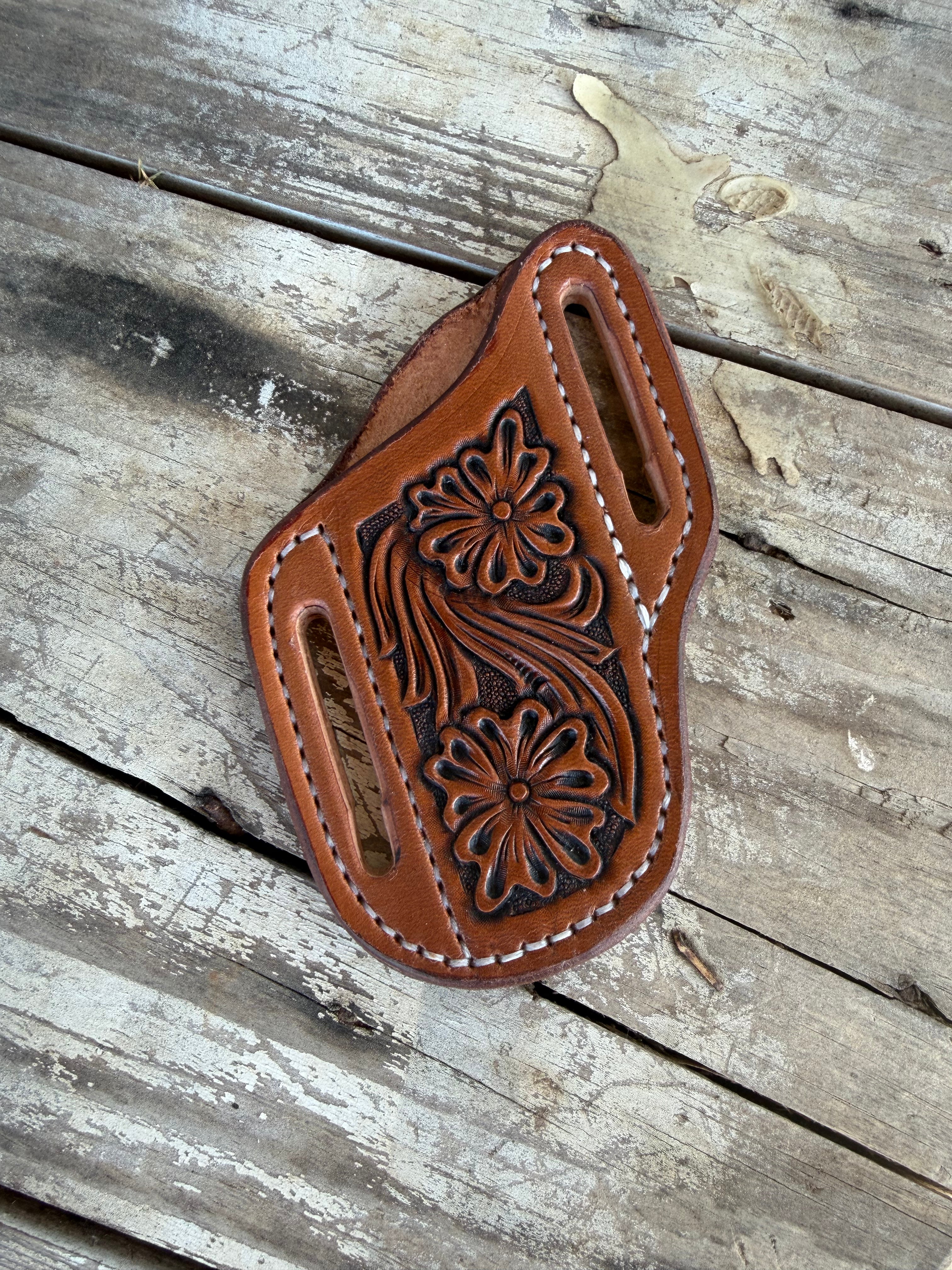 Floral Tooled Knife Sheath